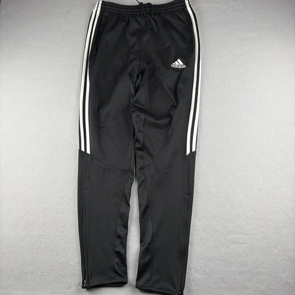 Vintage 2003 adidas ClimaCool Track Pants Men's M Black 3 Stripe Zip Ankle